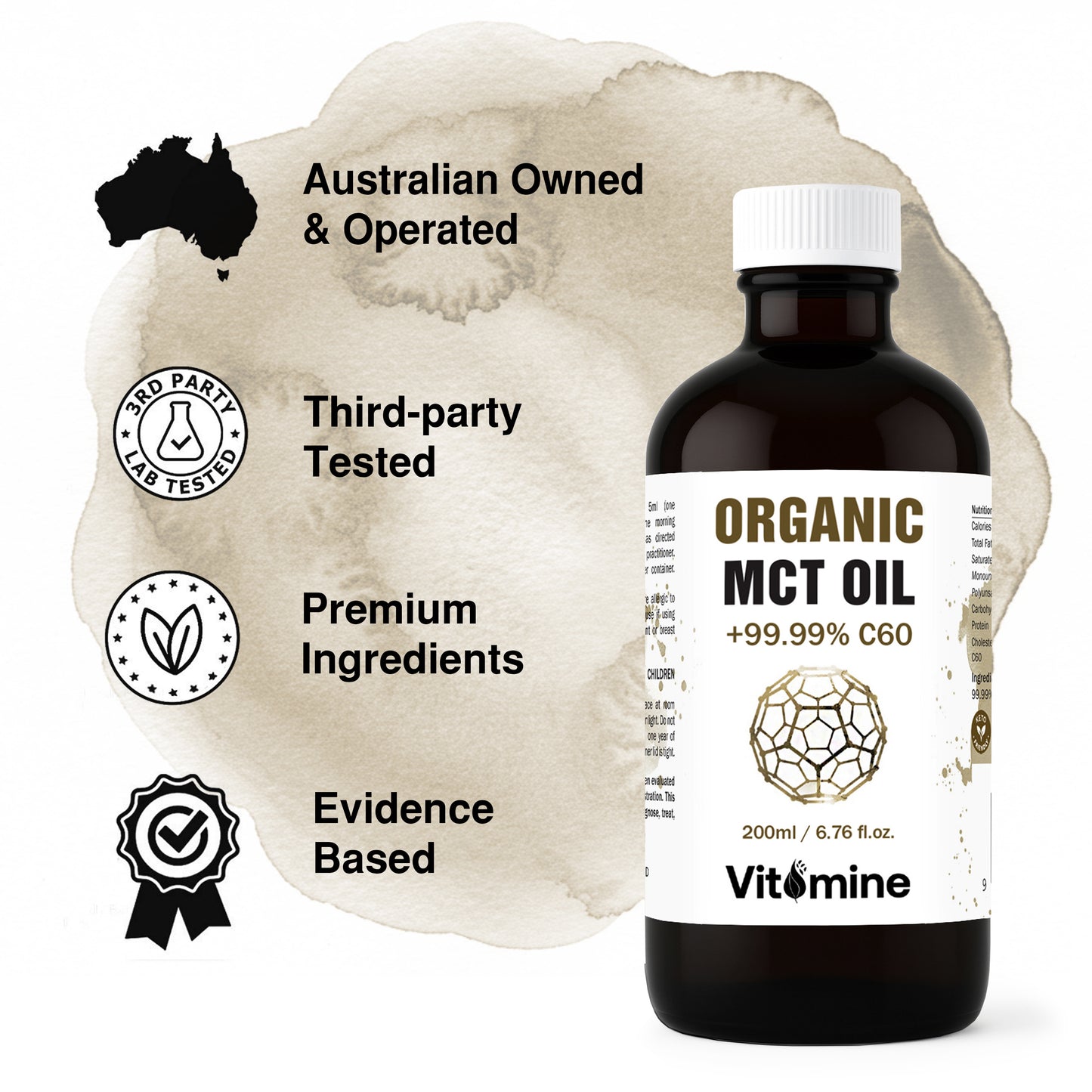 C60 Fullerene MCT Oil (0.88 mg/mL, 200 mL)